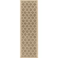 Trebol Moroccan Trellis Textured Weave Indoor/Outdoor Area Rug - JONATHAN Y