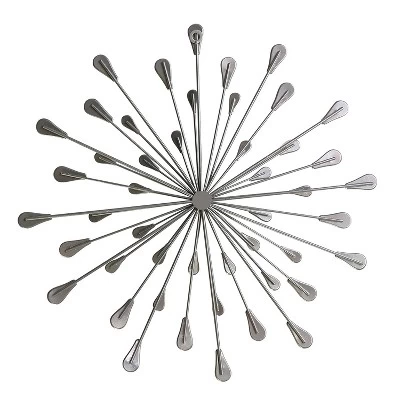 Stratton Home Decor S03042 Silver Acrylic Burst 16 X 16 X 1.75 Inch Metal Wall Art Room Decoration For Bedroom, Bathroom, Living Room, Or Kitchen 1 Stratton Home Decor S03042 Silver Acrylic Burst 16 X 16 X 1.75 Inch Metal Wall Art Room Decoration For Bedroom, Bathroom, Living Room, Or Kitchen