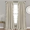 Home Boutique Reyna Window Curtain Panels Wheat 54X95 Set