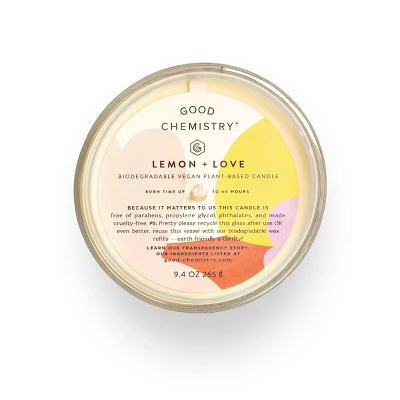 Good Chemistry™ Refillable Glass Candle Lemon And Love - 8.3 Oz 2 Good Chemistry™ Refillable Glass Candle Lemon And Love - 8.3 Oz - Image 2