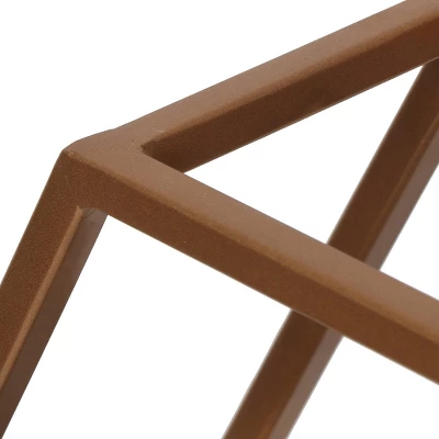 17" Lepley Modern Glam Handcrafted Glass 2 Shelf Hexagonal Decorative Shelf Antique Gold - Christopher Knight Home 5 17" Lepley Modern Glam Handcrafted Glass 2 Shelf Hexagonal Decorative Shelf Antique Gold - Christopher Knight Home - Image 5