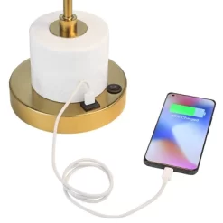 Possini Euro Design Barclay Modern Desk Lamp 23" High Warm Gold With USB Charging Port Frosted Glass Shade For Bedroom Living Room Bedside Office Kids 9 Possini Euro Design Barclay Modern Desk Lamp 23" High Warm Gold With USB Charging Port Frosted Glass Shade For Bedroom Living Room Bedside Office Kids -Home Decoration Store GUEST efefd731 f72f 4a13 a822 205d4524014e