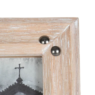 5x7 Inches Natural Wood & Glass Photo Frame - Foreside Home & Garden 4 5x7 Inches Natural Wood & Glass Photo Frame - Foreside Home & Garden - Image 4