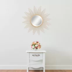 23.5" X 23.5" Metal Geometric Sunburst Decorative Wall Mirror Gold - Stonebriar Collection -Home Decoration Store GUEST f0c04ee3 e09e 4f53 95f9 70d84d87c7e4