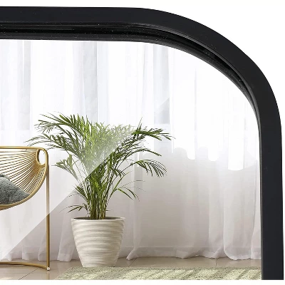 Serio Metal Framed Rounded Corner Rectangular Vanity Mount Decorative Bathroom Vanity Mirrors-The Pop Home 7 Serio Metal Framed Rounded Corner Rectangular Vanity Mount Decorative Bathroom Vanity Mirrors-The Pop Home - Image 7