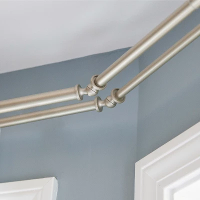 Kenney Mission 3/4" Decorative Bay Window Double Curtain Rod 4 Kenney Mission 3/4" Decorative Bay Window Double Curtain Rod - Image 4