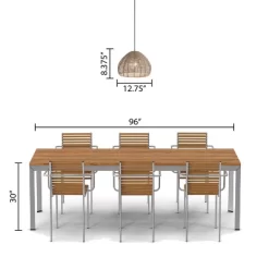 12.75" 1-Light Gloriana Pendant Rattan Brown - River Of Goods -Home Decoration Store GUEST f17353a9 e3c3 4592 b7a3 a824135b858c