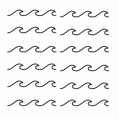 Simplistic Waves Peel And Stick Wall Decal Black - RoomMates 2 Simplistic Waves Peel And Stick Wall Decal Black - RoomMates - Image 2