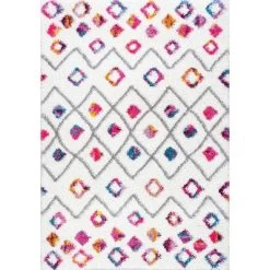 Tatyana Moroccan Diamond Trellis Shaggy Area Rug Pink - NuLOOM -Home Decoration Store GUEST f2913b0a 98a8 4674 8623 d4a7cb0bcd5c