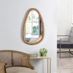 Organic Shape And Knob Frame Wall Mirror Black - StyleCraft -Home Decoration Store GUEST f2b8ce16 31c0 4b19 927a 191061bae68a