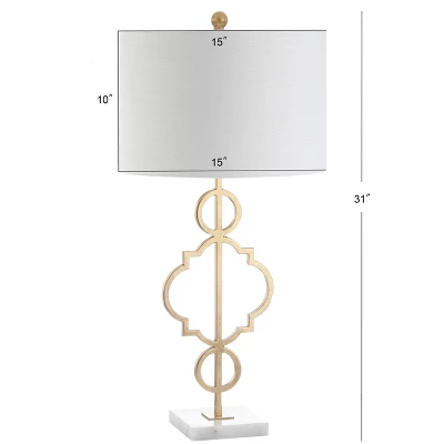 31" Metal July Table Lamp (Includes LED Light Bulb) Gold - JONATHAN Y 3 31" Metal July Table Lamp (Includes LED Light Bulb) Gold - JONATHAN Y - Image 3