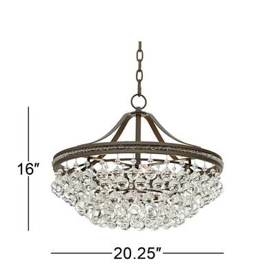 Vienna Full Spectrum Wohlfurst Bronze Pendant Chandelier 20 1/4" Wide Clear Crystal 5-Light Fixture For Dining Room House Foyer Kitchen Island Bedroom 7 Vienna Full Spectrum Wohlfurst Bronze Pendant Chandelier 20 1/4" Wide Clear Crystal 5-Light Fixture For Dining Room House Foyer Kitchen Island Bedroom - Image 7