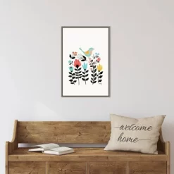 16" X 23" Folk Art Garden By Annie Bailey Art Framed Canvas Wall Art - Amanti Art -Home Decoration Store GUEST f5ea87a8 f254 4b17 8e38 3cd14fc1ba79