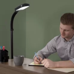 Adjustable Floor Lamp - 6ft Full Spectrum Natural Sunlight Lamp With Bendable Neck - Reading, Crafts, Esthetician Floor Light By Lavish Home (Black) -Home Decoration Store GUEST f6812ec4 b08d 4682 a689 8c20e482ecdd