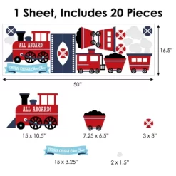 Big Dot Of Happiness Railroad Party Crossing - Peel And Stick Train Nursery And Kids Room Vinyl Wall Art Stickers - Wall Decals - Set Of 20 -Home Decoration Store GUEST f6f8a587 6600 4190 90f5 ecd57fb6ebc3