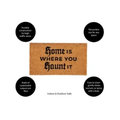 Evergreen 16 X 28 Halloween Greeting Coir Mat, Home Is Where You Haunt It For Indoor And Outdoor Decor -Home Decoration Store GUEST f7258a55 4302 42f1 94fc 28dcd7293ecc