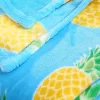 Noble House Extra Plush And Comfy Microplush Throw Blanket (50" X 60") Pineapple Fun