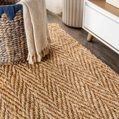 Espina Hand Woven Herringbone Chunky Jute Indoor Area Rug - JONATHAN Y 12 Espina Hand Woven Herringbone Chunky Jute Indoor Area Rug - JONATHAN Y -Home Decoration Store GUEST f7ff3919 f556 438b 9a0e 1d69def9460f