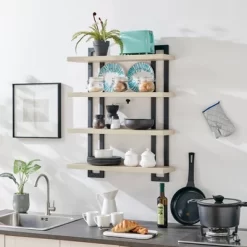 36" X 28.4" 4 Tier Floating Bracket Wall Shelf Unit - Danya B. -Home Decoration Store GUEST f9066259 1e88 4c54 b4e6 b4d315323ec4