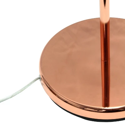 Swing Arm Floor Lamp With Glass Cylindrical Shade Rose Gold - Lalia Home 5 Swing Arm Floor Lamp With Glass Cylindrical Shade Rose Gold - Lalia Home - Image 5