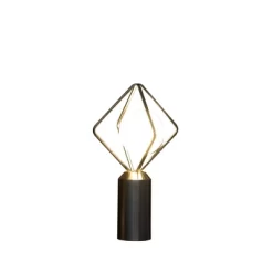 19.5" Ernst Modern Monoclinic Pendeloque Metal Table Lamp Silver - Ore International