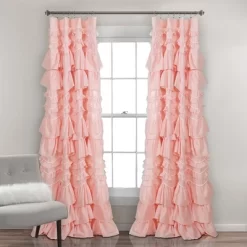 Home Boutique Kemmy Window Curtain Panel Peachy Pink 52X84
