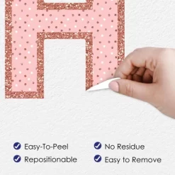 Big Dot Of Happiness Pink Rose Gold Birthday - Peel And Stick Happy Birthday Party Large Banner Wall Decals - Happy Birthday -Home Decoration Store GUEST fc52eea8 ab2e 4800 9ecb cb643ba7eff3