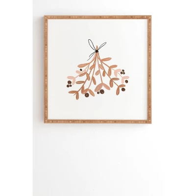 Orara Studio Mistletoe Illustration Bamboo Framed Wall Art - Deny Designs 5 Orara Studio Mistletoe Illustration Bamboo Framed Wall Art - Deny Designs - Image 5