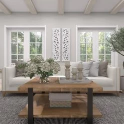 Set Of 2 Wood Floral Intricately Carved Scroll Wall Decors White - Olivia & May -Home Decoration Store GUEST fd790424 82b4 4c64 badf 49b60bc0024a