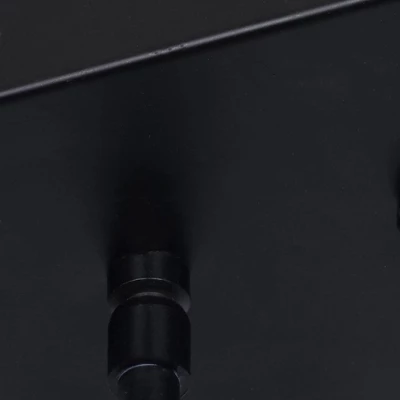 30" Industrial 4-Light Rectangular Island Chandelier (Includes LED Light Bulb) Matte Black - Cresswell Lighting 6 30" Industrial 4-Light Rectangular Island Chandelier (Includes LED Light Bulb) Matte Black - Cresswell Lighting - Image 6