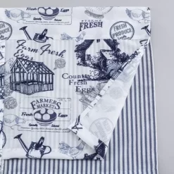 Kate Aurora Rooster Toile Complete 3 Pc Café Kitchen Curtain Tier And Valance Set -Home Decoration Store GUEST fdb6499e 2c93 4957 9ccb 6c9dd854204f