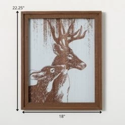 Deer With Fawn Wall Art Multicolor 22.25"H Wood -Home Decoration Store GUEST fdbc54a6 f637 49be a6c0 b5313c431764