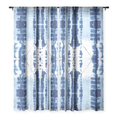 Jacqueline Maldonado Paradigm Blue Single Panel Sheer Window Curtain 64" X 50" - Deny Designs 2 Jacqueline Maldonado Paradigm Blue Single Panel Sheer Window Curtain 64" X 50" - Deny Designs - Image 2