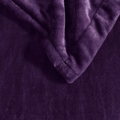 Twin Plush Electric Bed Blanket Purple - Beautyrest 4 Twin Plush Electric Bed Blanket Purple - Beautyrest - Image 4