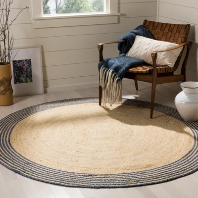 Beth Solid Woven Round Accent Rug - Safavieh 2 Beth Solid Woven Round Accent Rug - Safavieh - Image 2